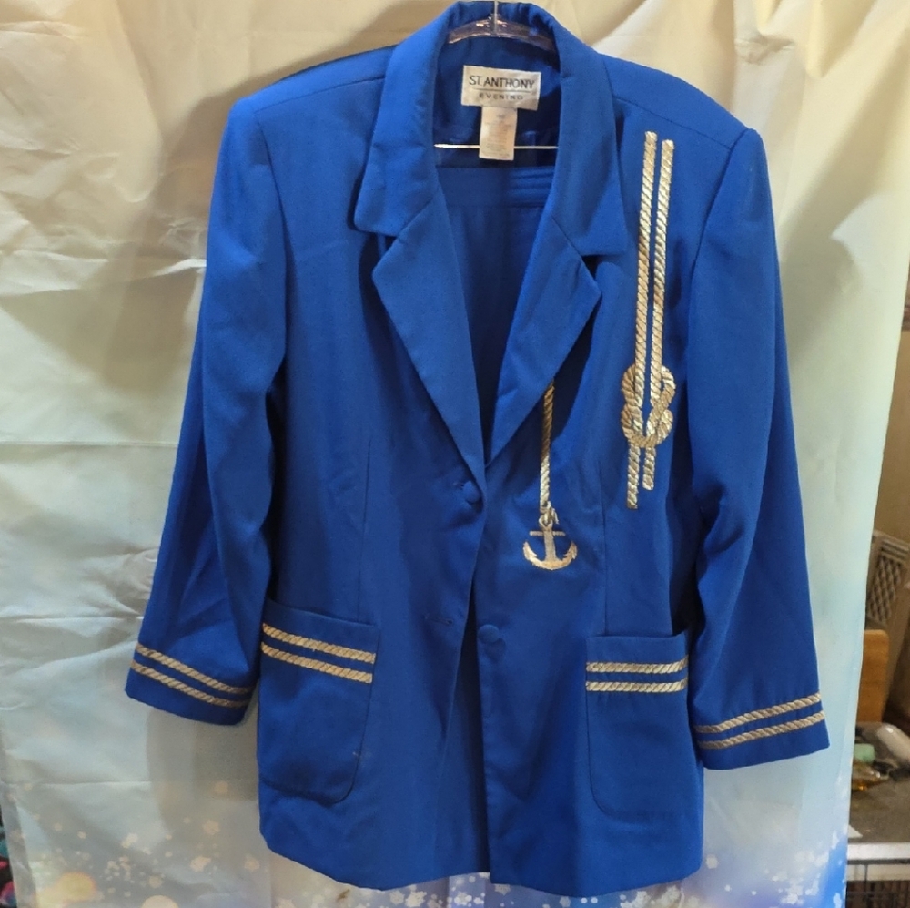 St. Anthony Royal Blue Blazer with Gold Accents 3C